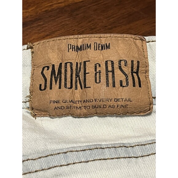 Smoke Rise Men's Distressed, Acid-Wash Moto Jeans 32x32 - Picture 9 of 11